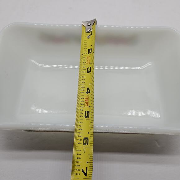 Vtg 1970 Anchor Hocking Fire King Nature's Bounty1-Qt Baking Dish Loaf Pan Fruit - Picture 9 of 9